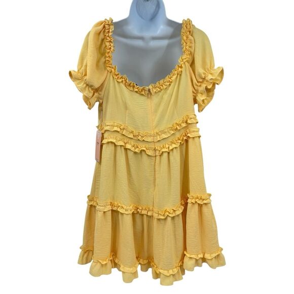 Blashe Butter Yellow Ruffle Dress Sz. XL - Picture 4 of 9